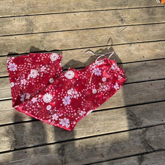 PINK By Victoria’s‎ Secret Red Satin Pajamas Small - Picture 4 of 6